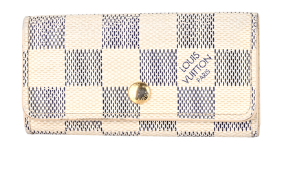 Louis Vuitton 4 Keyholder, &pound;80, Accessories, Blue/Cream, Canvas, Front view